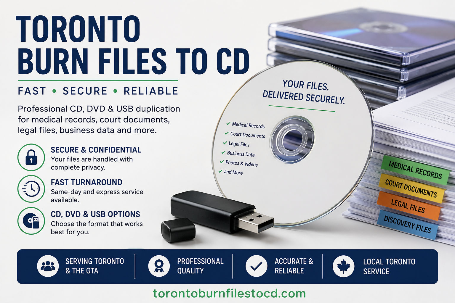 File burning services in Toronto